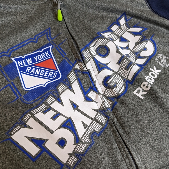 New York Rangers NHL Zip-Up Active Dry Hoodie Small - Picture 2 of 7